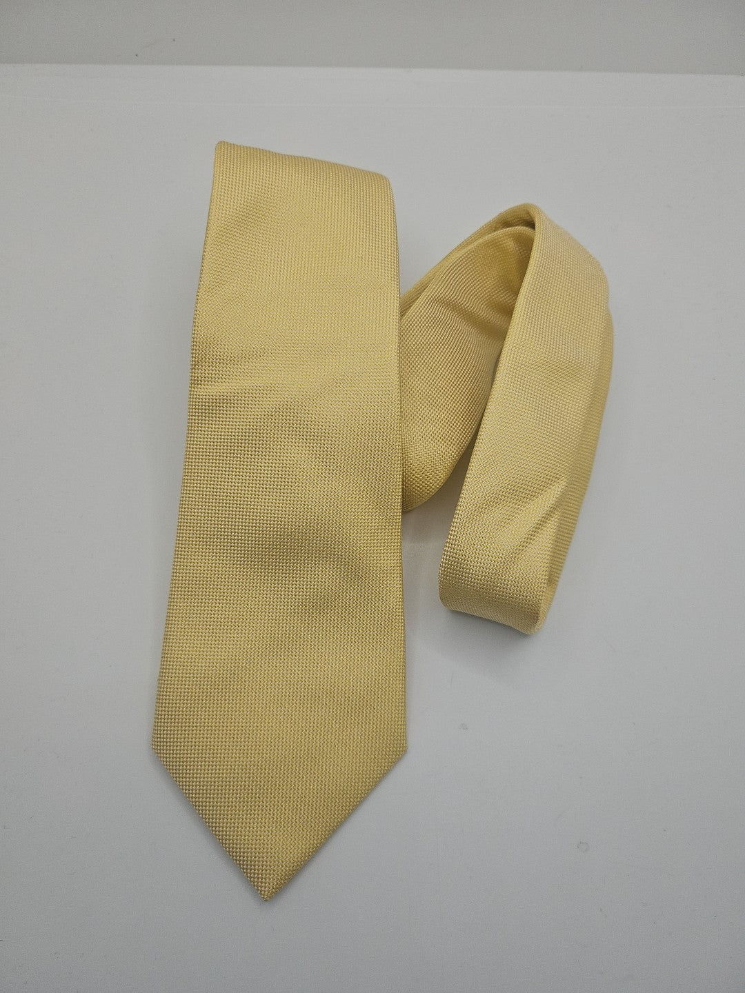 T.M Lewin Plain Yellow Mens Silk Tie Wedding Formal Neck Tie BX16