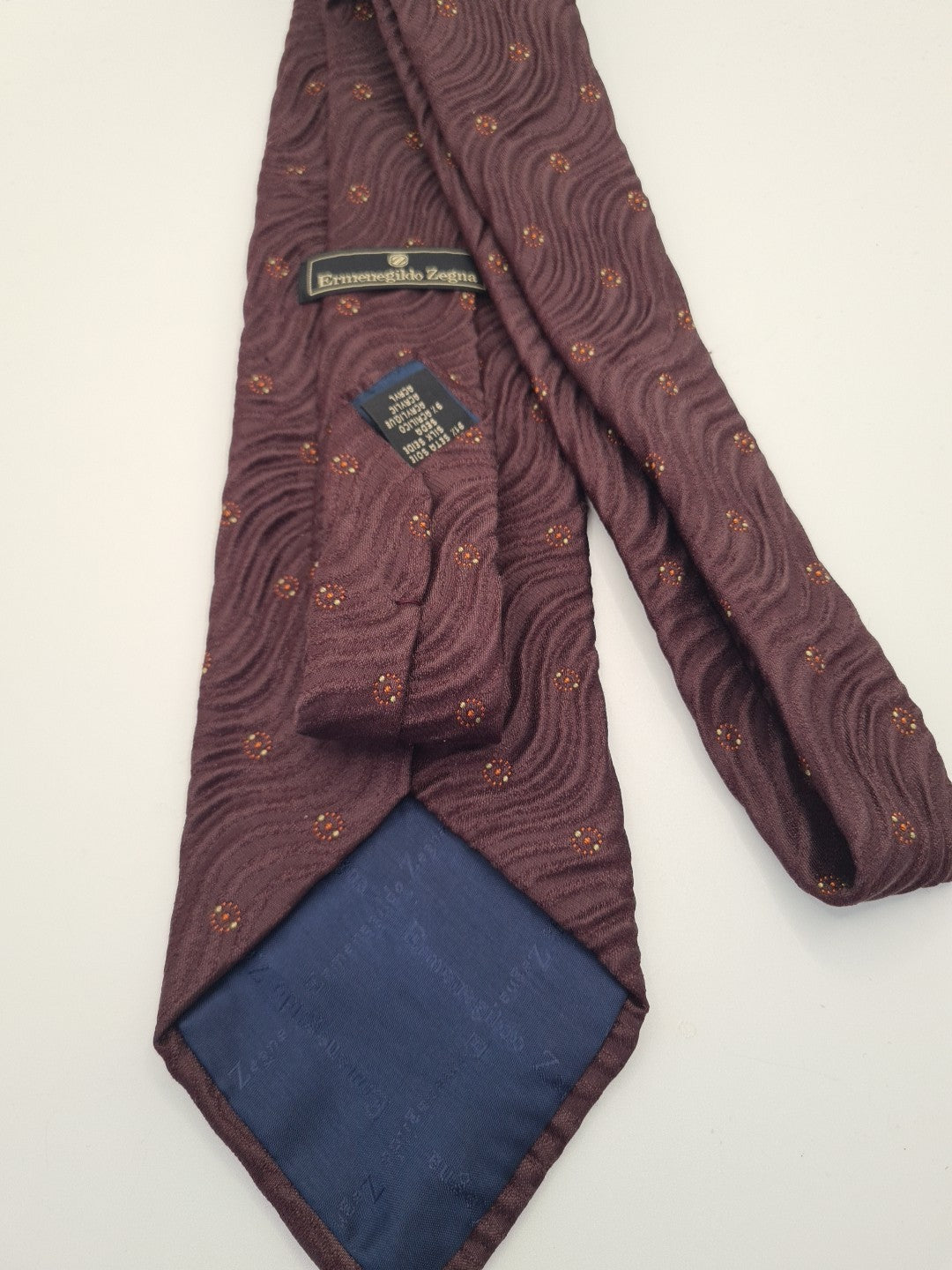 Ermenegildo Zegna Brown Wide Vintage Silk Tie | Designer Mens Tie UK  BX10