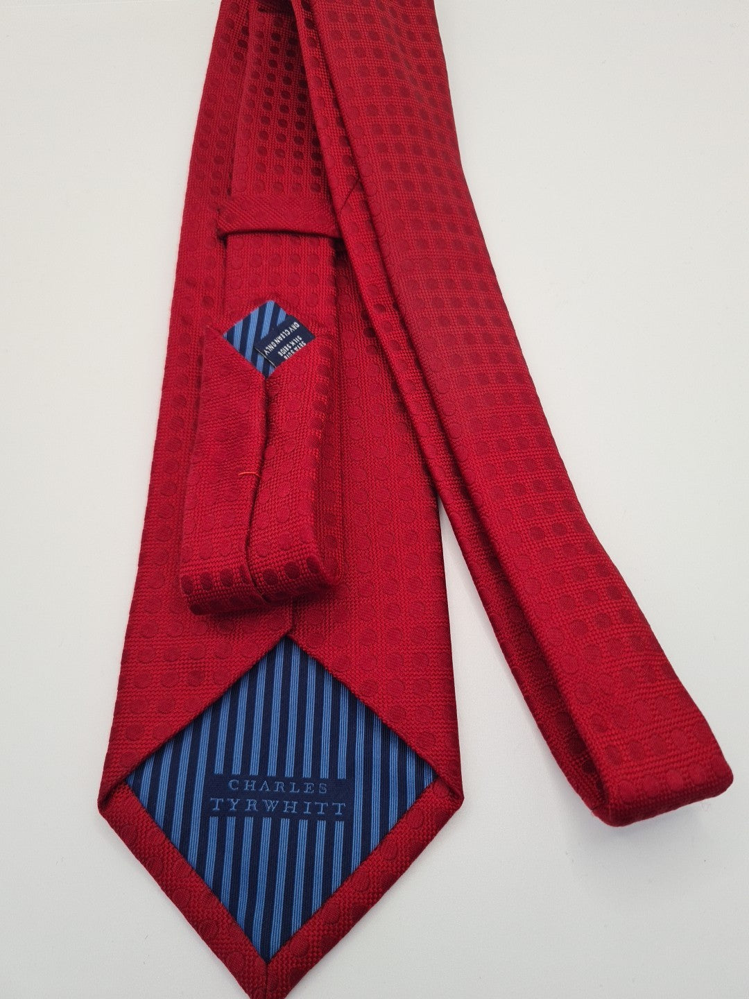 Charles Tyrwhitt Red Business Spotty Mens Silk Tie Classic Designer Necktie Spotted Vintage Mens Tie UK BX13