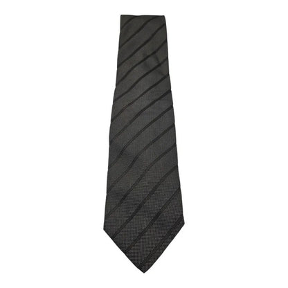 Oliver Grant Black Silk Tie Wedding formal Neck tie  Dot Stripe Pattern