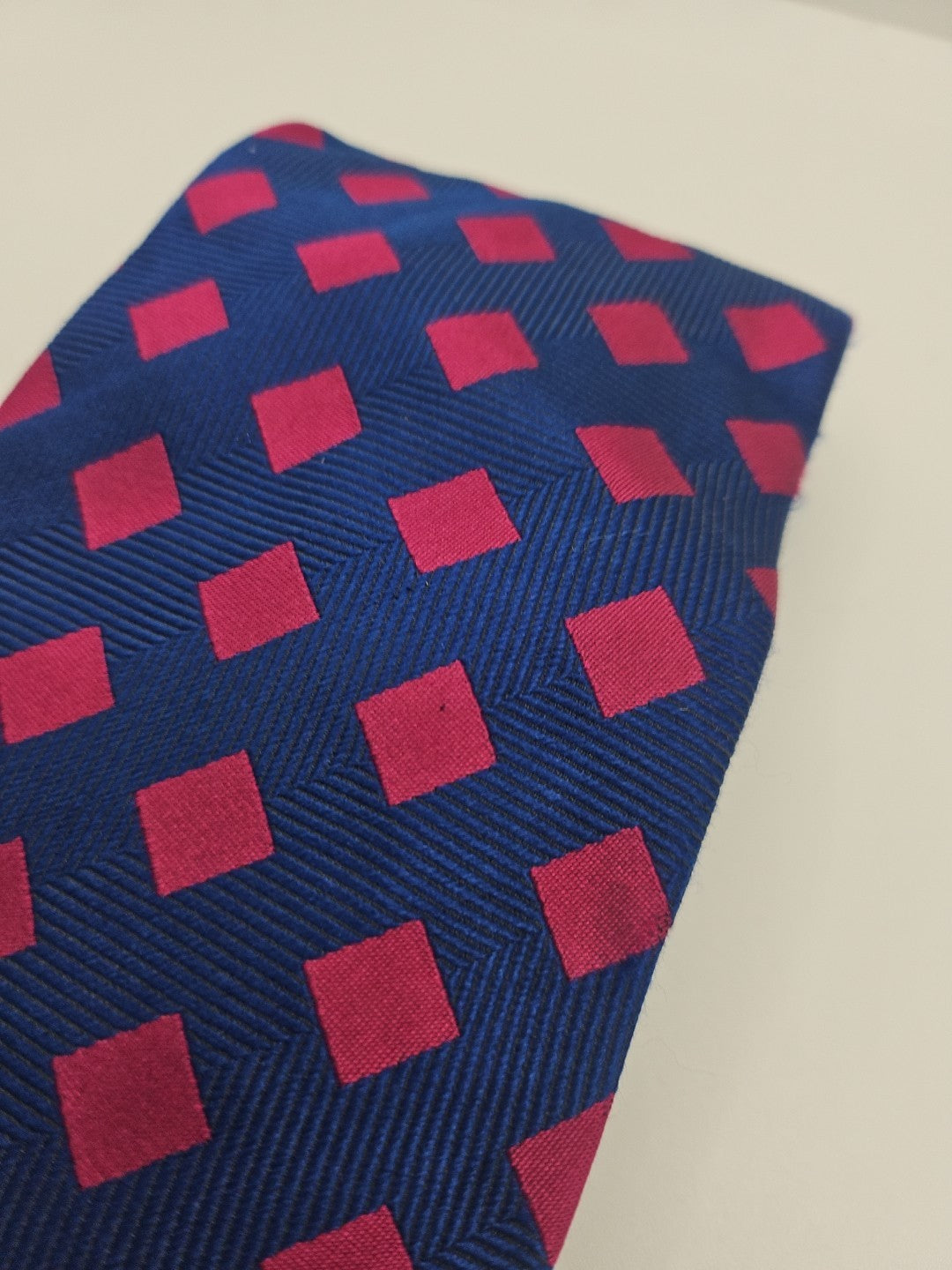 Charles Tyrwhitt Blue Diamond Pattern Mens Silk Tie Wedding Formal Neck Tie BX16