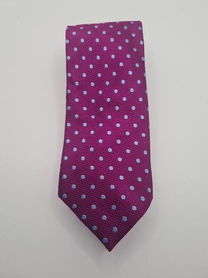 Van Buck purple Spotty Mens Silk Tie Classic Designer Necktie Formal Spotted Vintage Mens Tie UK BX9