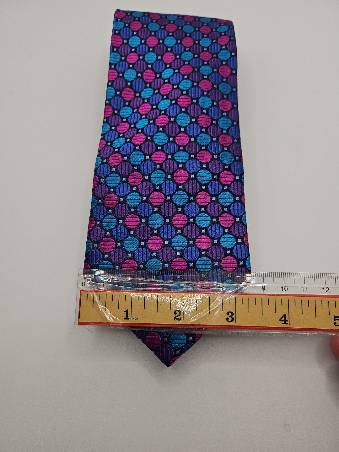 Circle Purple Retro pattern Mens Silk Tie Wedding Formal Neck Tie BX15
