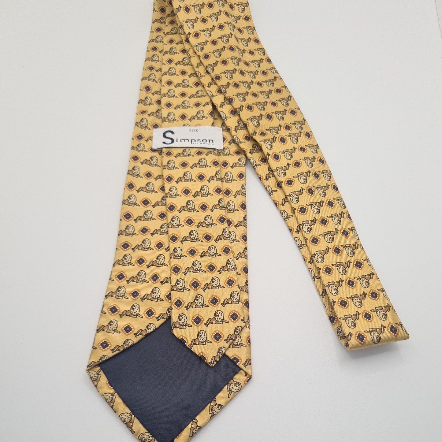 Simpson Lion Pattern Mens Silk Tie Classic Designer Necktie Formal Business Vintage Mens Tie UK BX8