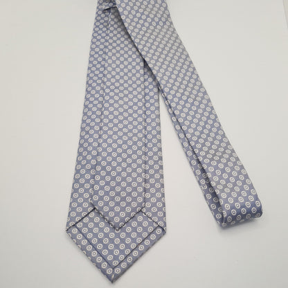Grey Spotted Pattern Mens Silk Tie Classic Designer Necktie Formal Business Spotted Vintage Mens Tie UK BX8