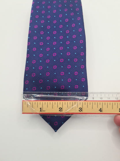 M & S Blue Purple Circle Mens Silk Tie Classic Designer Necktie Formal Vintage Mens Tie UK BX6