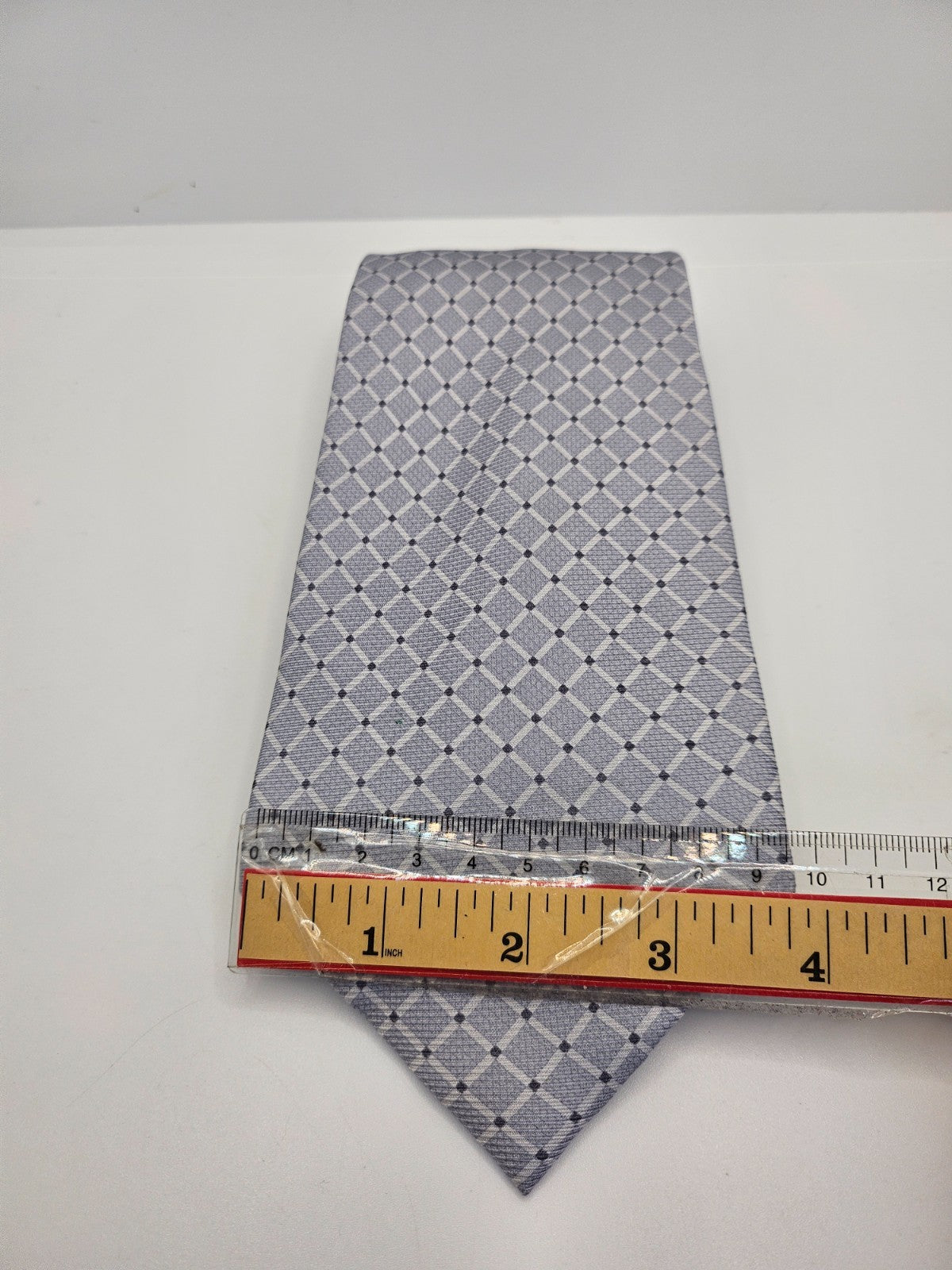 Vintage Men Silk Tie Bijoux Terner Grey Diamond Print Wedding Retro Necktie BX25