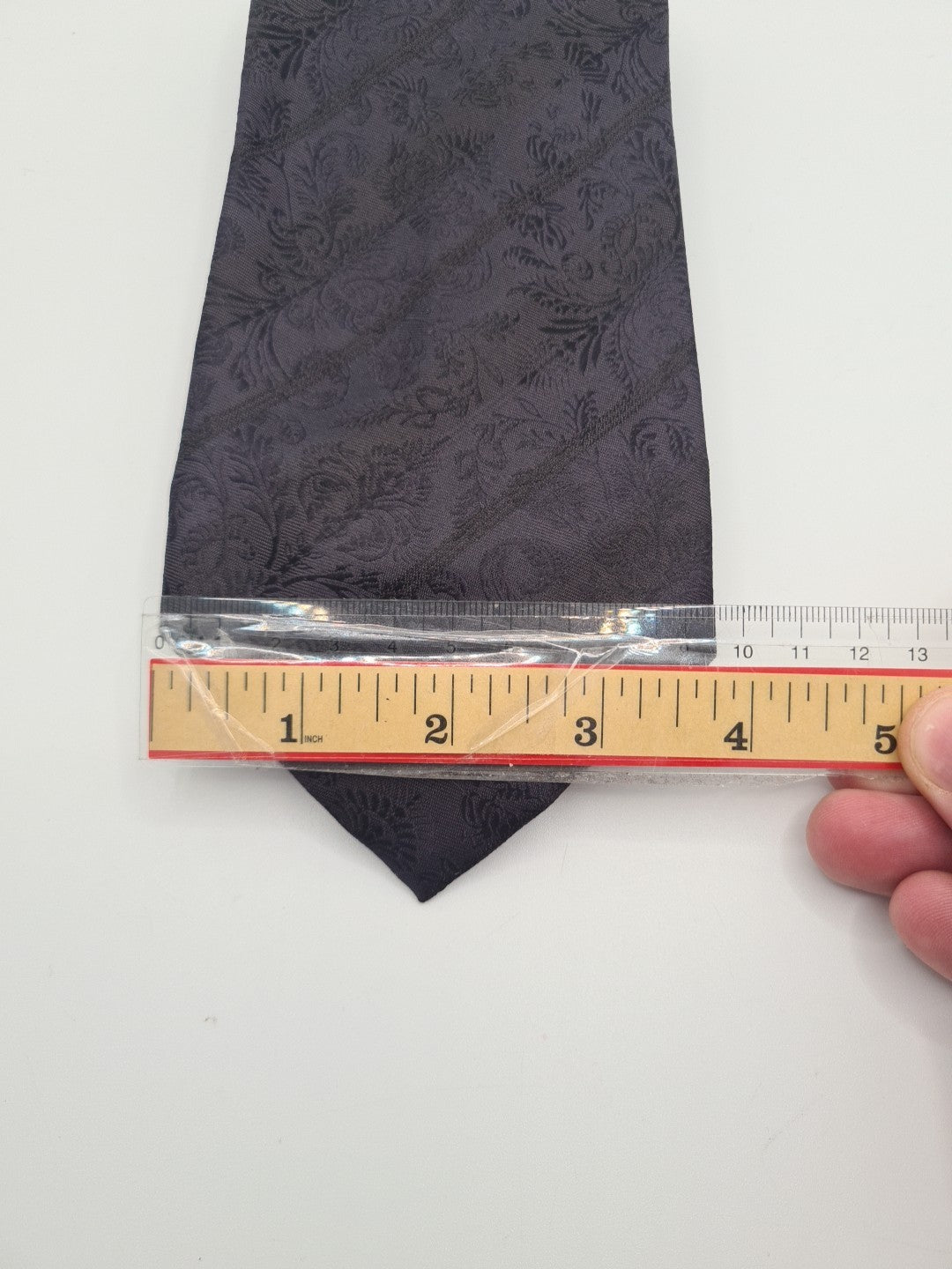 Italian Black Floral Embroidered Mens Silk Tie Classic Designer Necktie Vintage Mens Tie UK BX12
