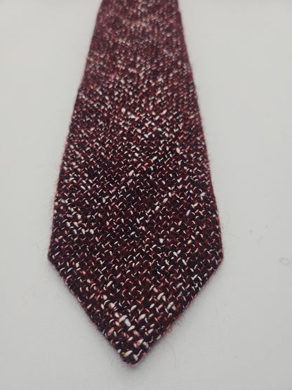 T.M Lewin Burgundy Woven Wool Mix Mens Tie Wedding Formal Neck Tie BX16