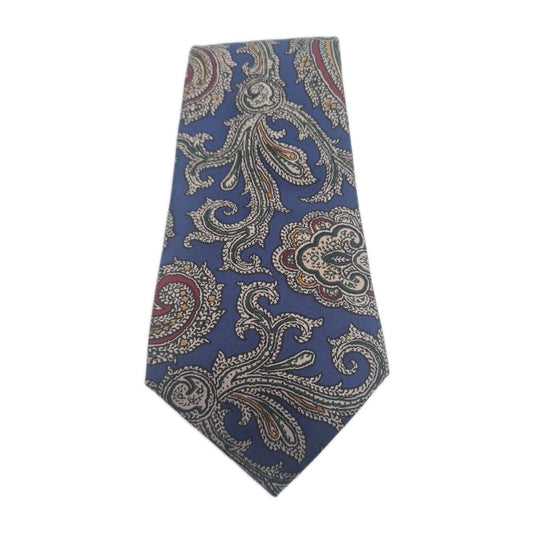 Harrods Blue Pattern Mens Silk Tie Classic Designer Necktie Formal Vintage Mens Tie UK BX9