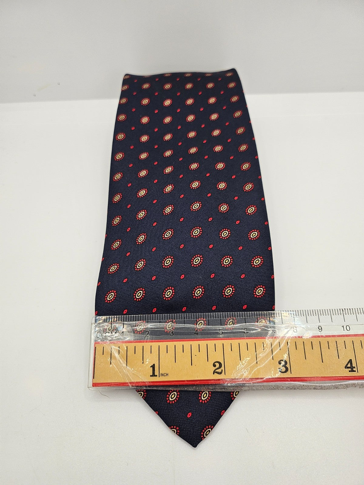 Liberty Silk Tie Mens Navy Blue Polka Floral Retro Vintage Wedding Necktie BX12