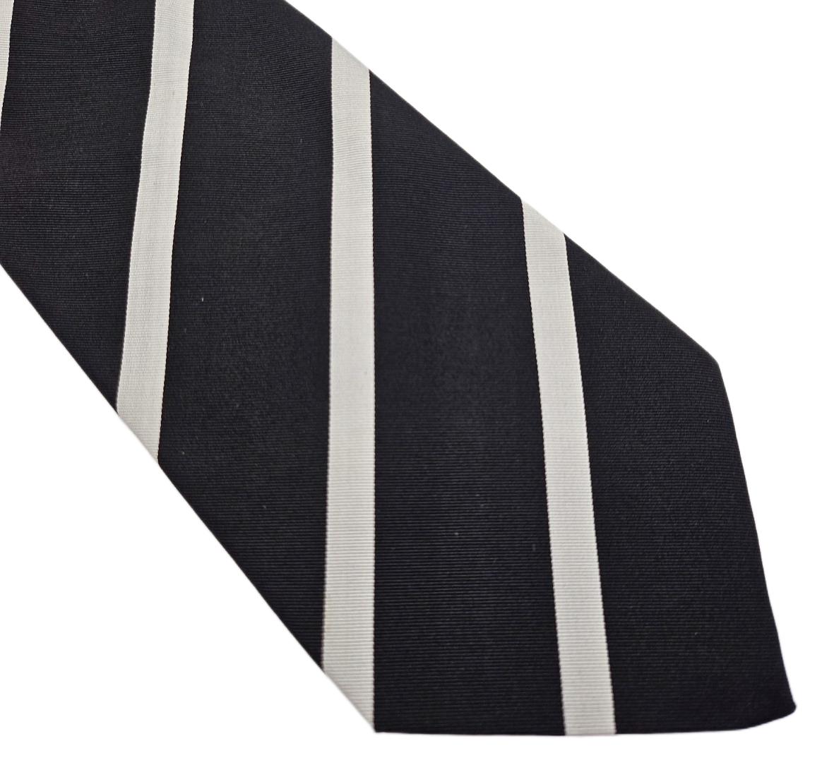 Christian Lacroix Mens Silk Tie Blue striped Vtg Retro Wedding Neck Tie R1