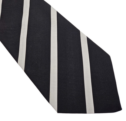 Christian Lacroix Mens Silk Tie Blue striped Vtg Retro Wedding Neck Tie R1