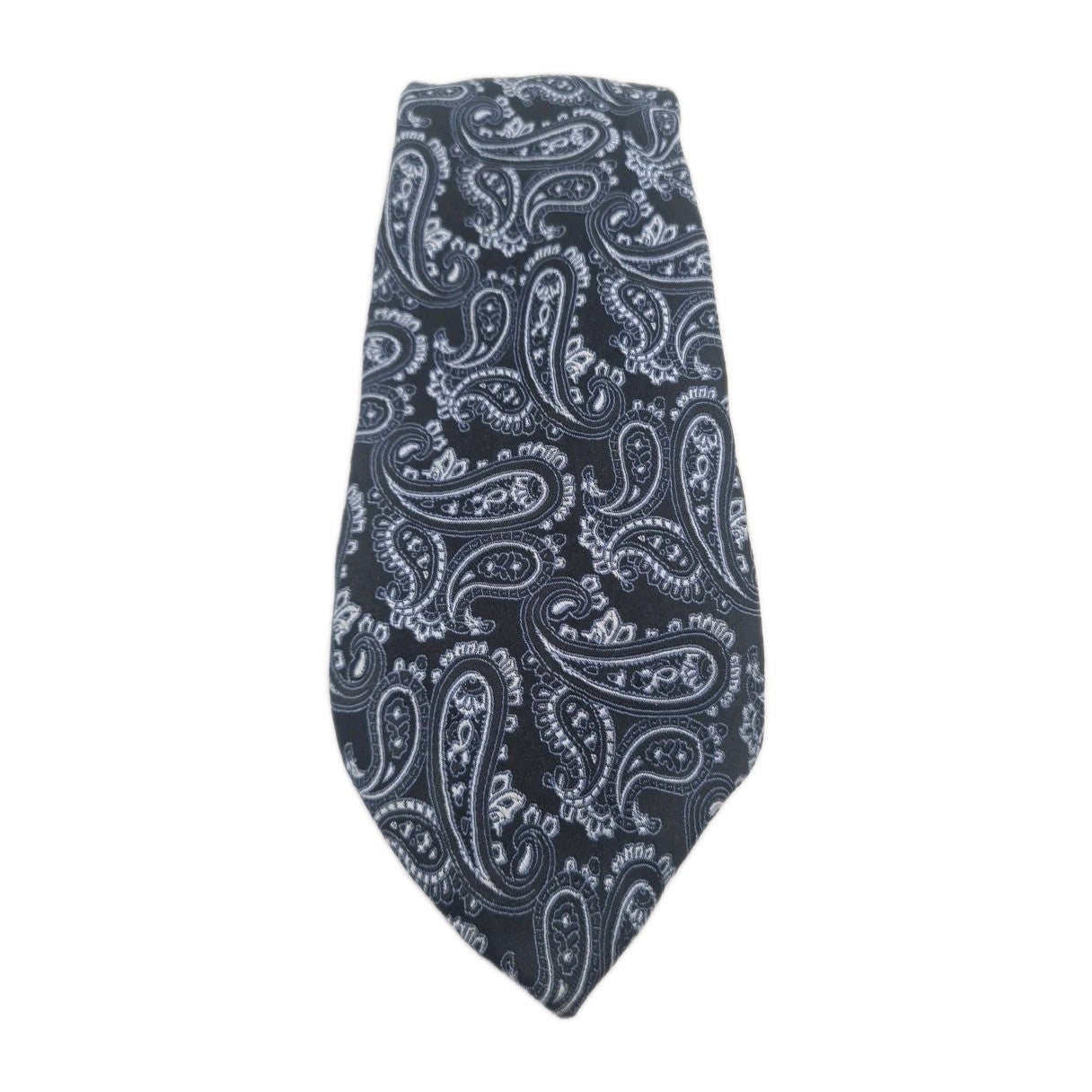 Michael Kors Black Paisley Mens Silk Tie Classic Designer Necktie Formal Paisley Vintage Mens Tie UK BX9