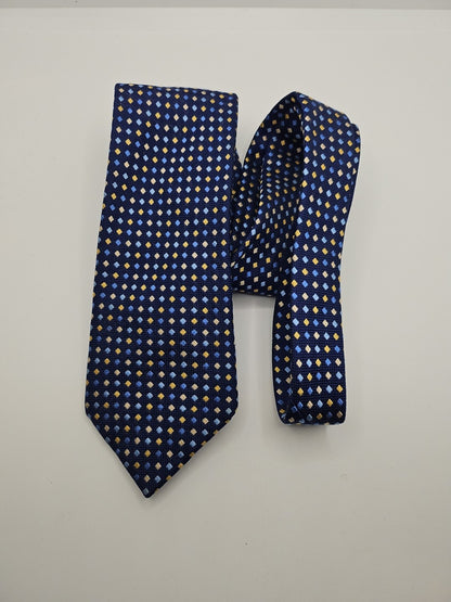 Charles Tyrwhitt Blue Diamond Mens Silk Tie Wedding Formal Neck Tie BX15