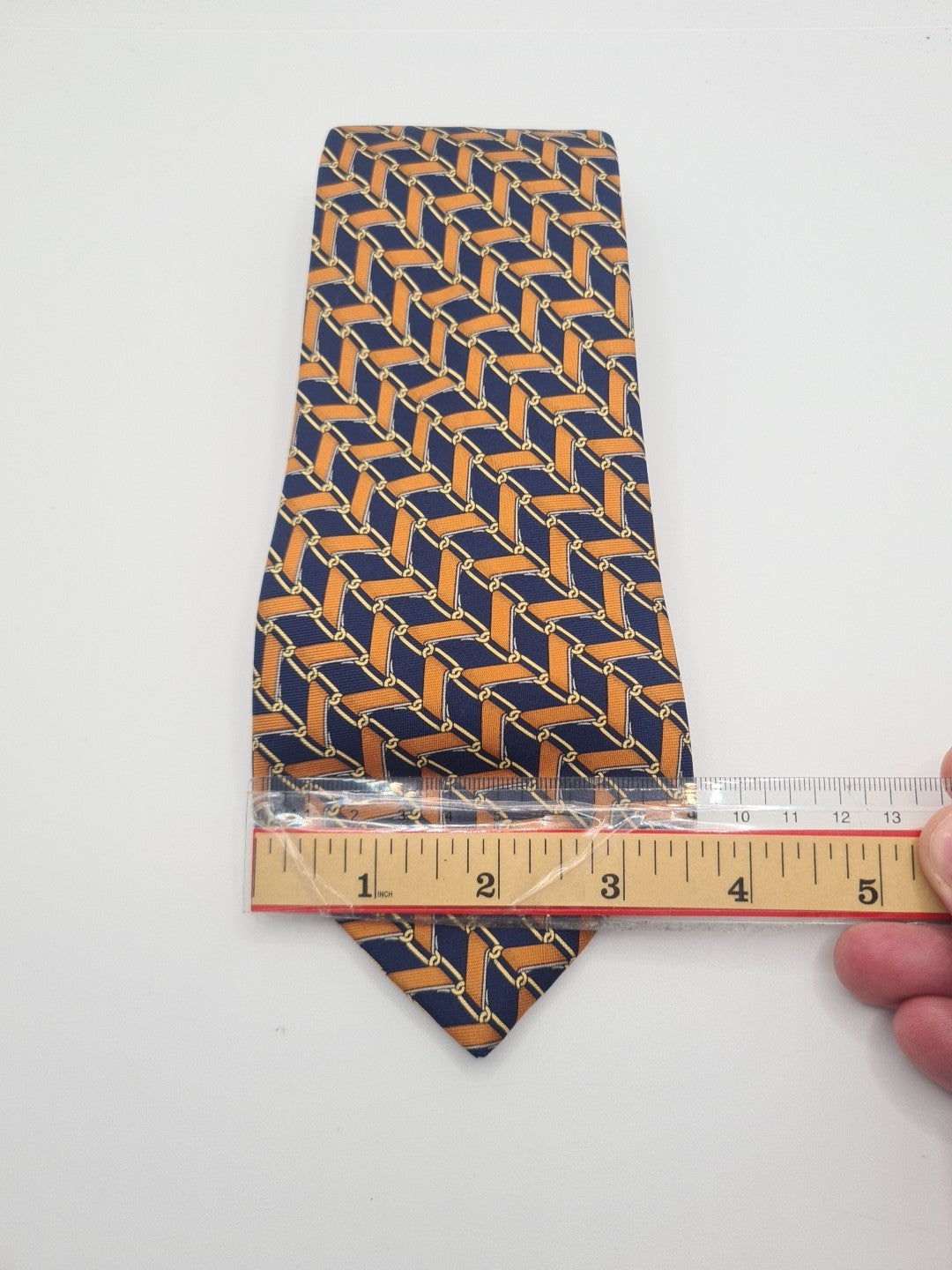 Vintage Saville Row Blue Pattern Mens Silk Tie Classic Designer Necktie Vintage Mens Tie UK BX10