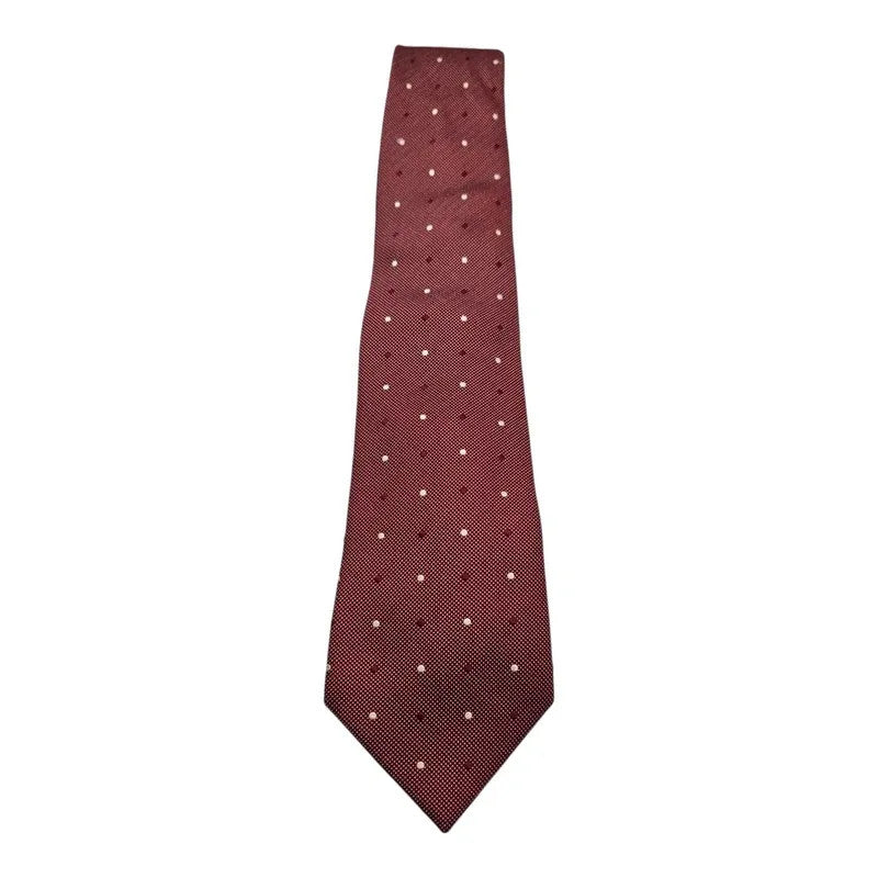 TM Lewin Deep Red & Beige Wedding formal Neck tie  Silk Tie