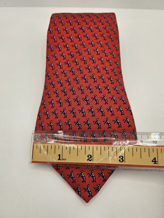 Vineyard Vines Mens silk Tie Red Horse Pattern Retro Vintage Necktie BX19