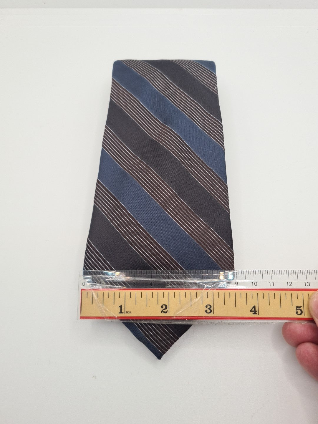 Calvin Klein Vintage Style Stripe Mens Silk Tie Classic Designer Necktie Striped Vintage Mens Tie UK BX12