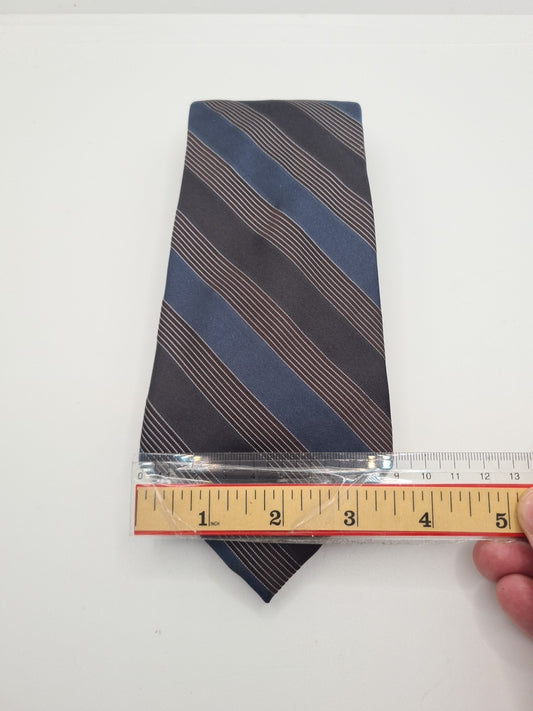 Calvin Klein Vintage Style Stripe Mens Silk Tie Classic Designer Necktie Striped Vintage Mens Tie UK BX12