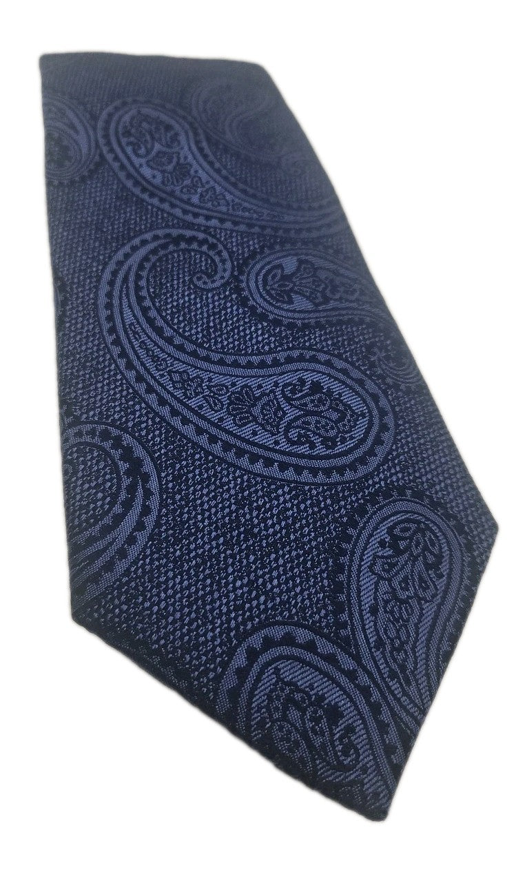 Charles Tyrwhitt Blue Paisley Jaquard Mens Silk Tie Wedding Formal Neck Tie BX13