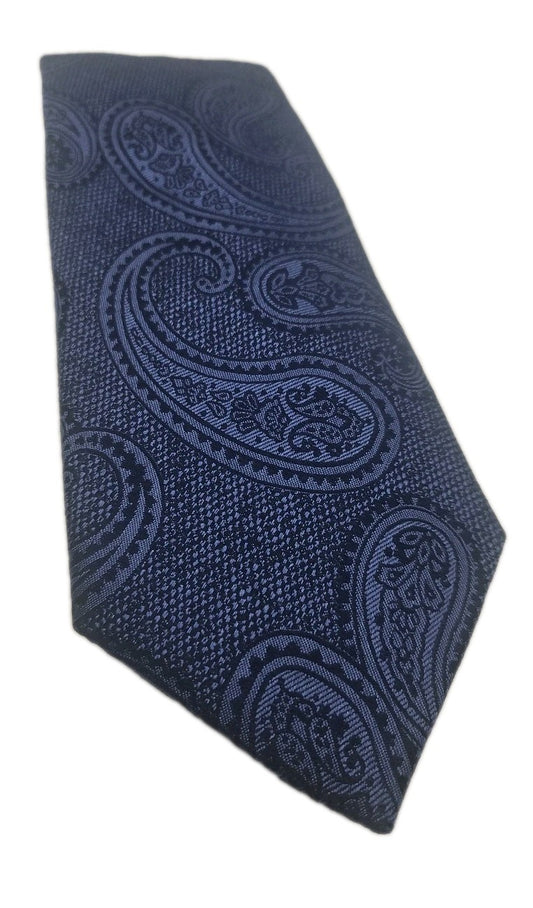 Charles Tyrwhitt Blue Paisley Jaquard Mens Silk Tie Wedding Formal Neck Tie BX13