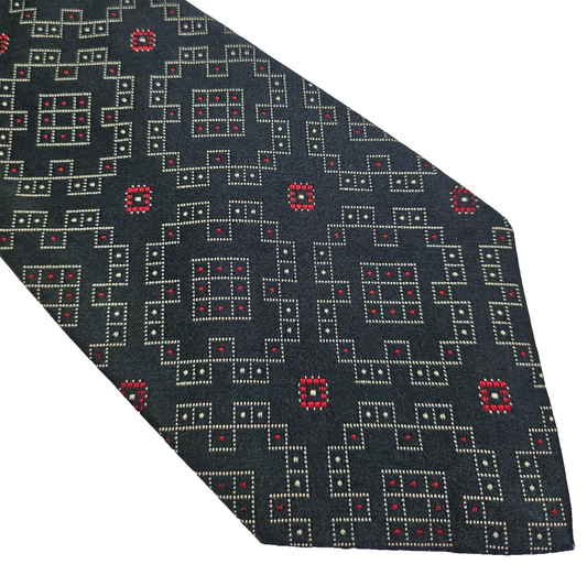 Ralph Lauren Polo Blue Geometric Silk Tie