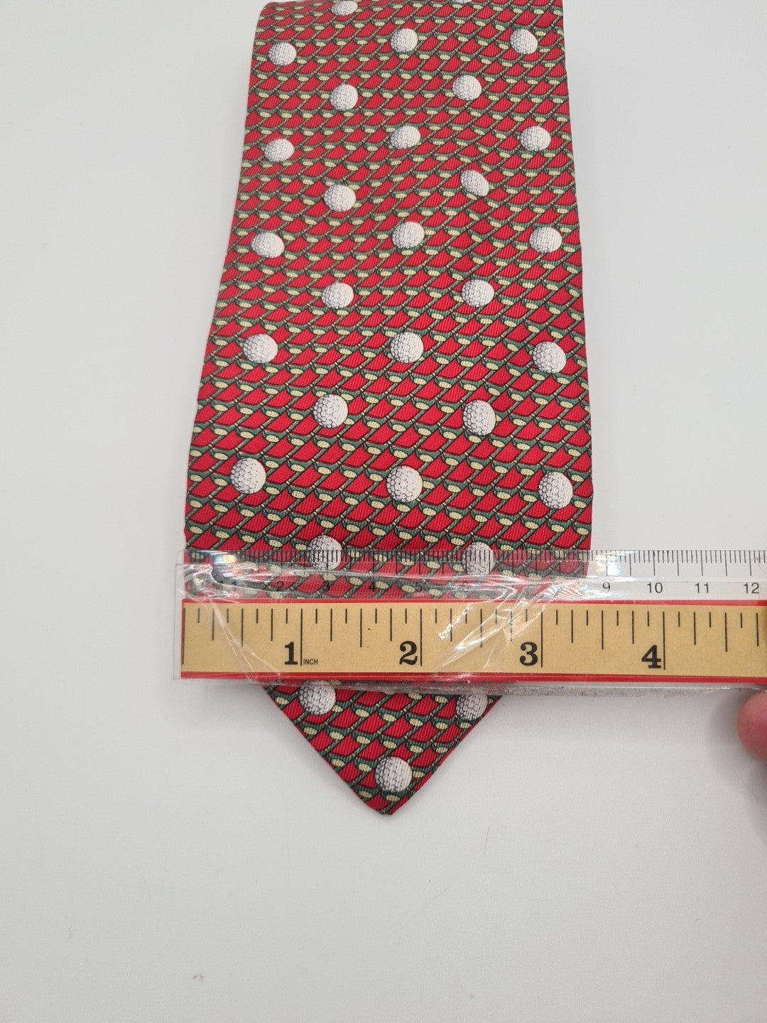 Novelty Golf Pattern red Mens Silk Tie Classic Designer Necktie Vintage Mens Tie UK BX12