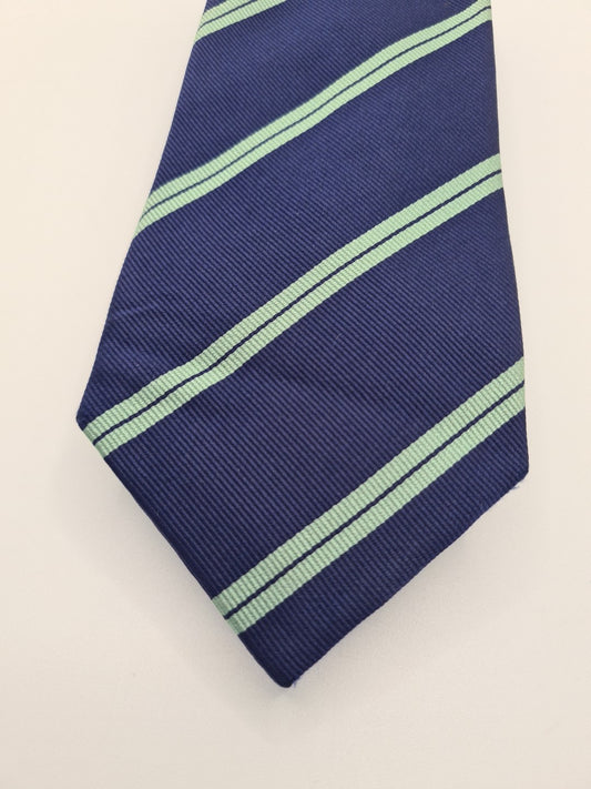 Charles Tyrwhitt Blue Stripe Business Mens Silk Tie Classic Formal Necktie Striped Vintage Mens Tie UK BX14