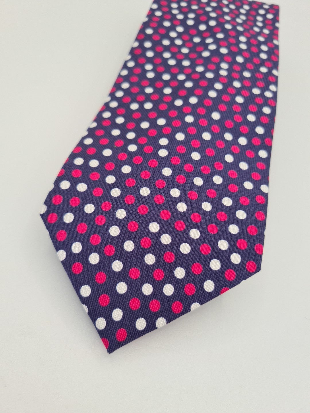 Purple / Pink spotted pattern wedding Silk Tie | Designer Mens Tie UK Spotted Vintage Mens Tie UK BX14