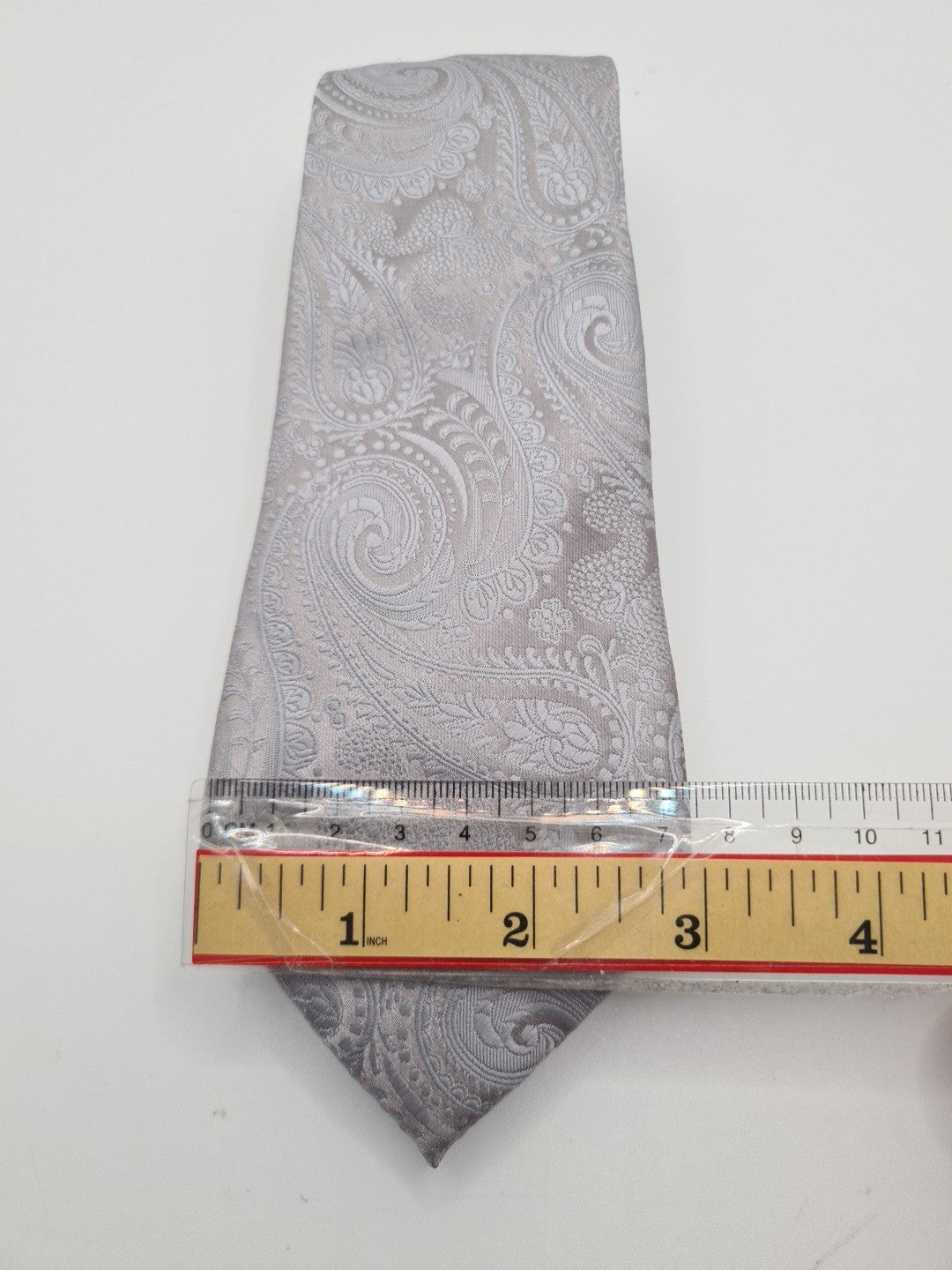 Moss Silver Paisley Jacquard Mens Silk Tie Classic Designer Necktie Paisley Vintage Mens Tie UK BX11