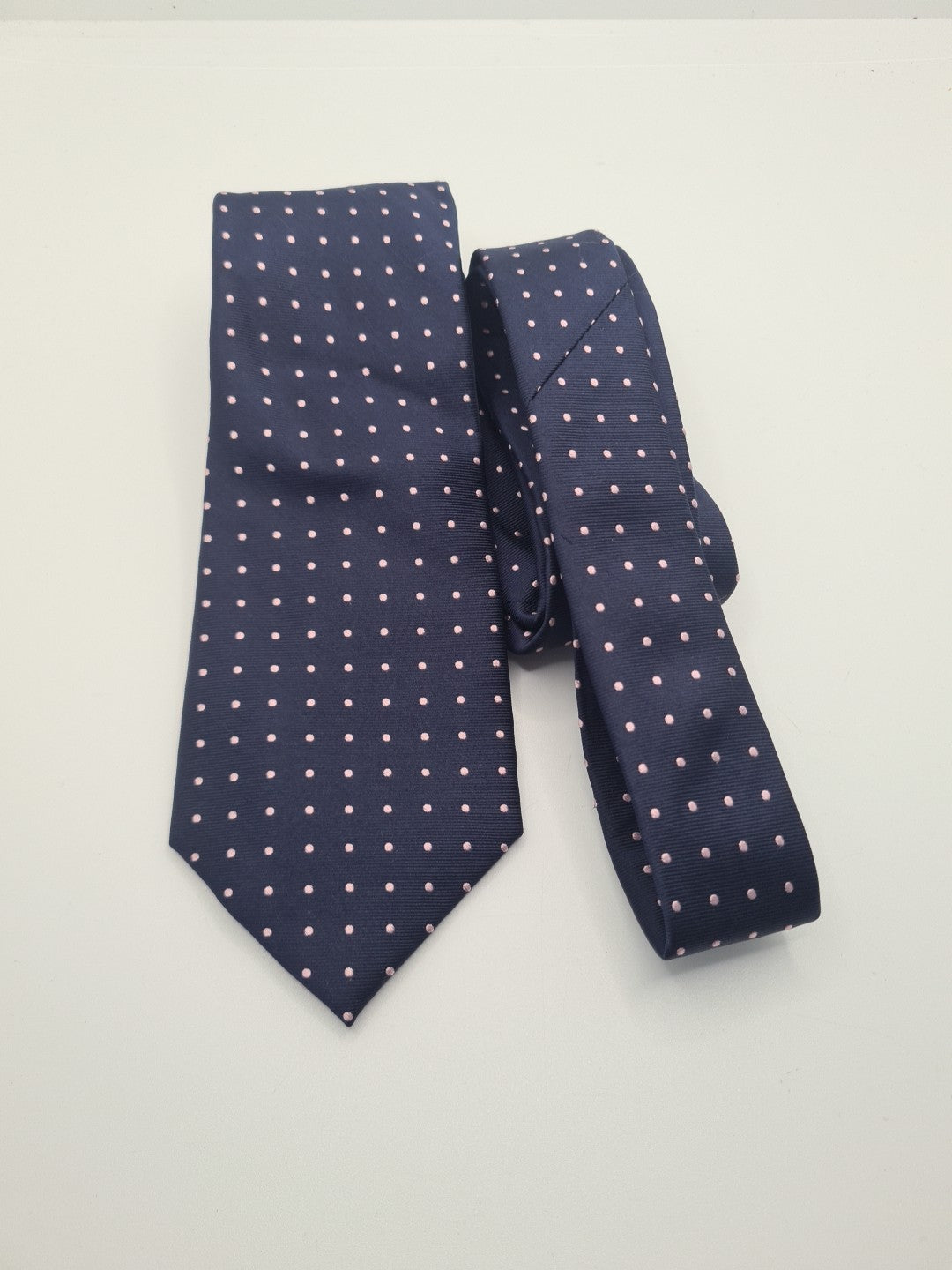 Hawes & Curtis Pink Spotty Mens Silk Tie Classic Designer Necktie Formal Spotted Vintage Mens Tie UK BX5