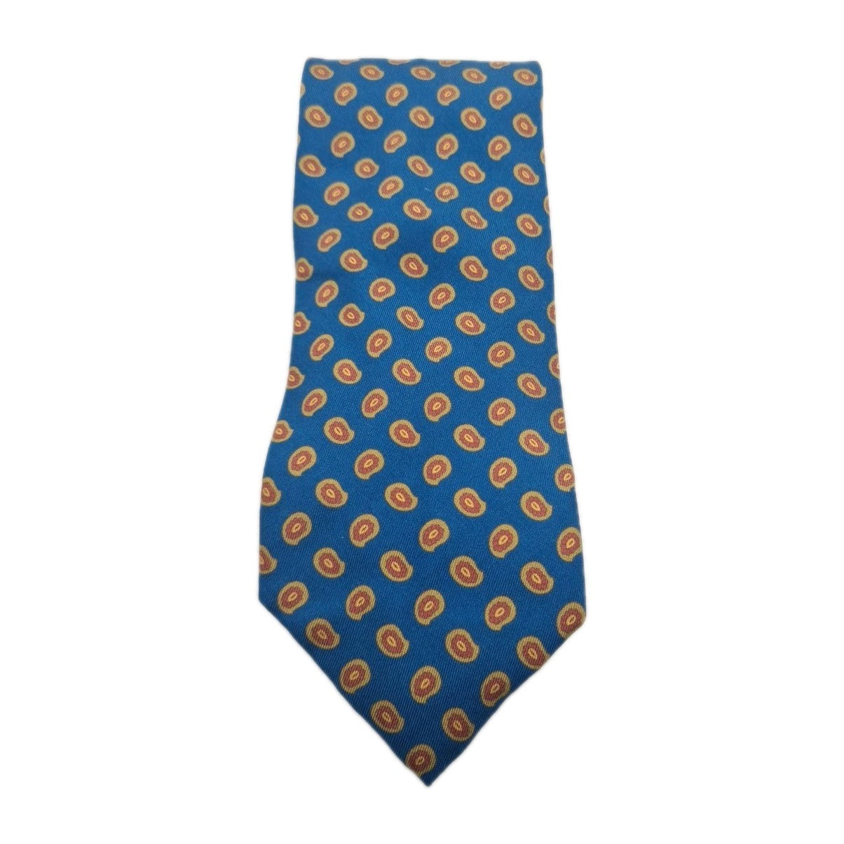 Vintage Italian Blue Pattern Mens Silk Tie Classic Designer Necktie Formal Vintage Mens Tie UK BX6
