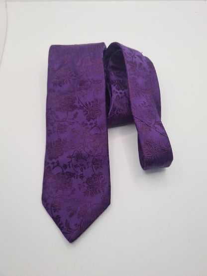 Thomas Pink Purple Floral Mens Silk Tie Classic Designer Necktie Formal Vintage Mens Tie UK BX10