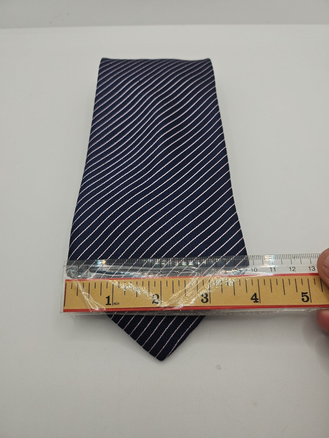 Paul Smith Blue Stripe Wide Mens Silk Tie Wedding Formal Neck Tie BX18