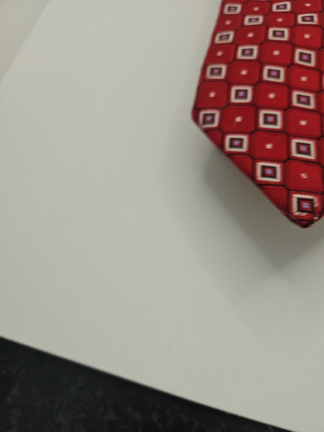 Donald J Trump Red Geometric Mens Silk Tie Wedding Formal Neck Tie BX16