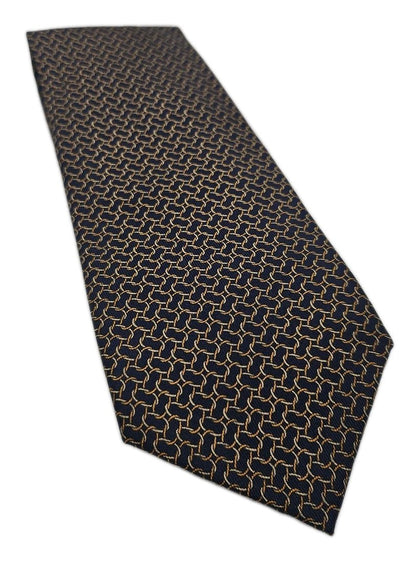 Fumogalli Blue Chain Pattern Mens Silk Tie Wedding Formal Neck Tie BX16