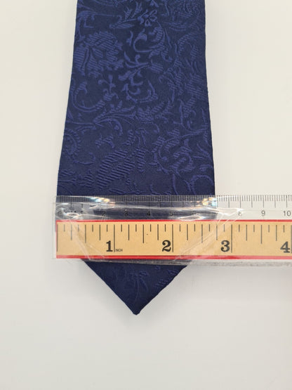 Charles Tyrwhitt Blue Thin Floral Mens Silk Tie Classic Embroidered Necktie Vintage Mens Tie UK BX12