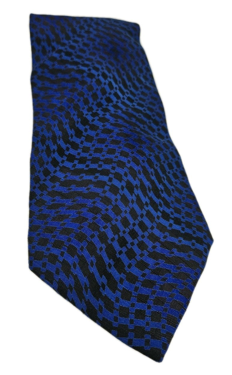 Cerutti Retro Blue Pattern Mens Silk Tie Wedding Formal Neck Tie BX15