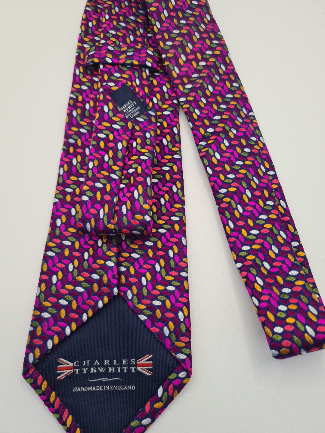 Charles Tyrwhitt Bright Wedding Mens Silk Tie Classic Designer Necktie Vintage Mens Tie UK BX12