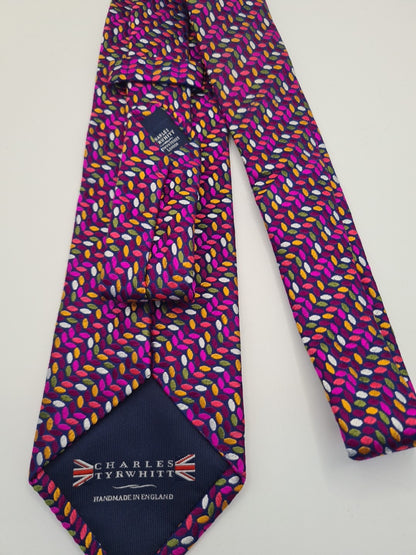 Charles Tyrwhitt Bright Wedding Mens Silk Tie Classic Designer Necktie Vintage Mens Tie UK BX12