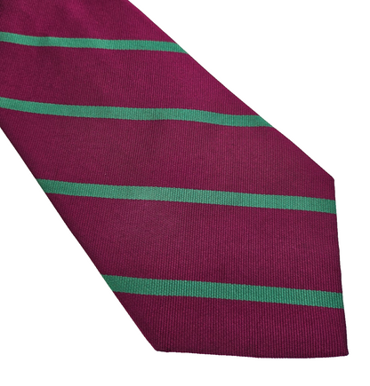 Ralph Lauren Polo Mens Silk Tie Purple / Green Stripe Vtg Retro Wedding Neck Tie
