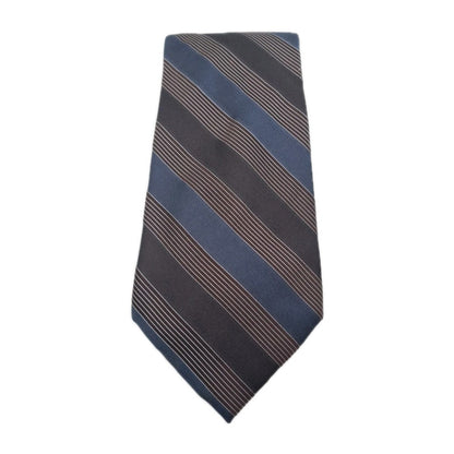 Calvin Klein Vintage Style Stripe Mens Silk Tie Classic Designer Necktie Striped Vintage Mens Tie UK BX12