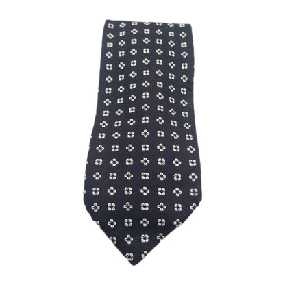 Harrods Black Flower Pattern Mens Silk Tie Classic Designer Necktie Formal Vintage Mens Tie UK BX5