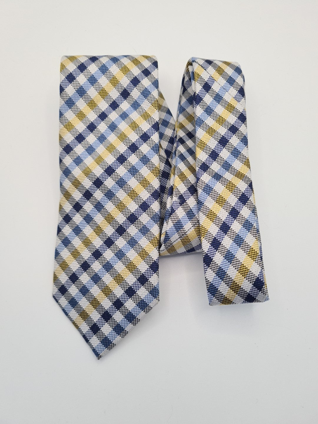 Charles Tyrwhitt Blue Plaid Formal Mens Silk Tie Classic Designer Necktie Vintage Mens Tie UK BX12