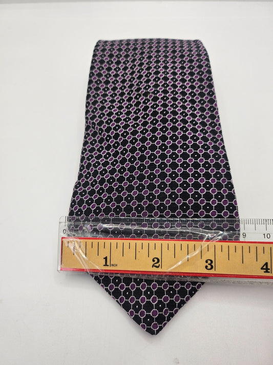 Lauren Ralph Lauren Silk Tie Mens Purple Geometric Pattern Vintage Neck Tie BX10