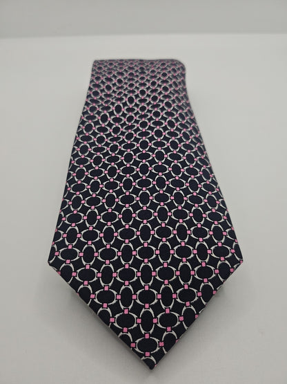 Hawes & Curtis blue Circle Pattern Mens Silk Tie Wedding Formal Neck Tie BX15