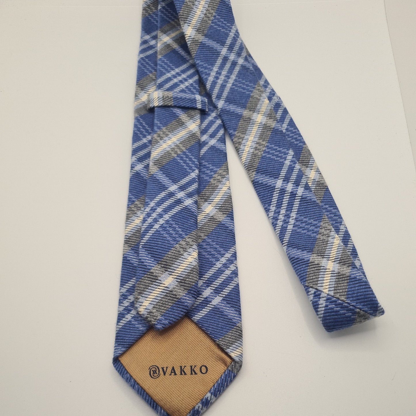 Vakko Tartan Wool Mens Tie Classic Designer Necktie Formal Business Vintage Mens Tie UK BX8
