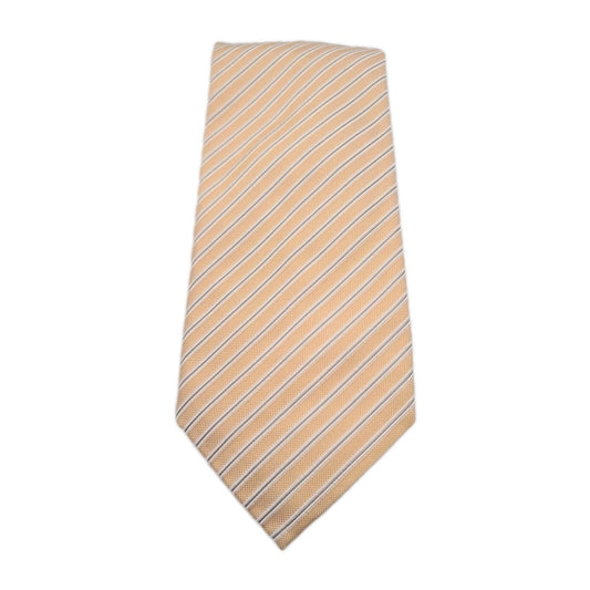 Van Laack Yellow/Sliver stripe Mens Silk Tie Classic Designer Necktie Formal Striped Vintage Mens Tie UK BX9