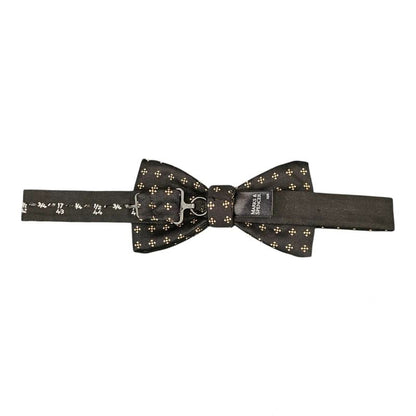 Marks & Spencer Black & Beige Diamond Bow Tie